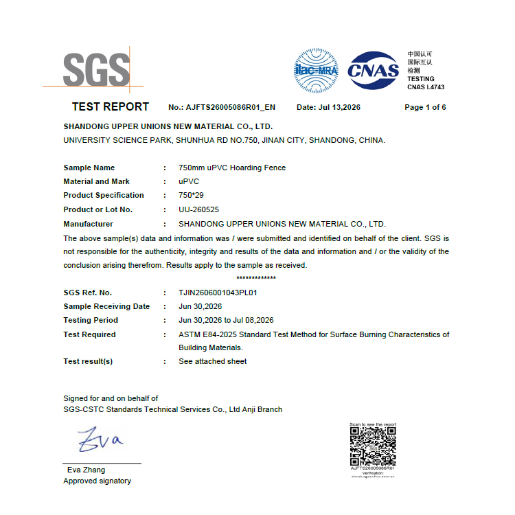 uPVC Hoarding Fence Fire Resistant Testing Report 1.jpg